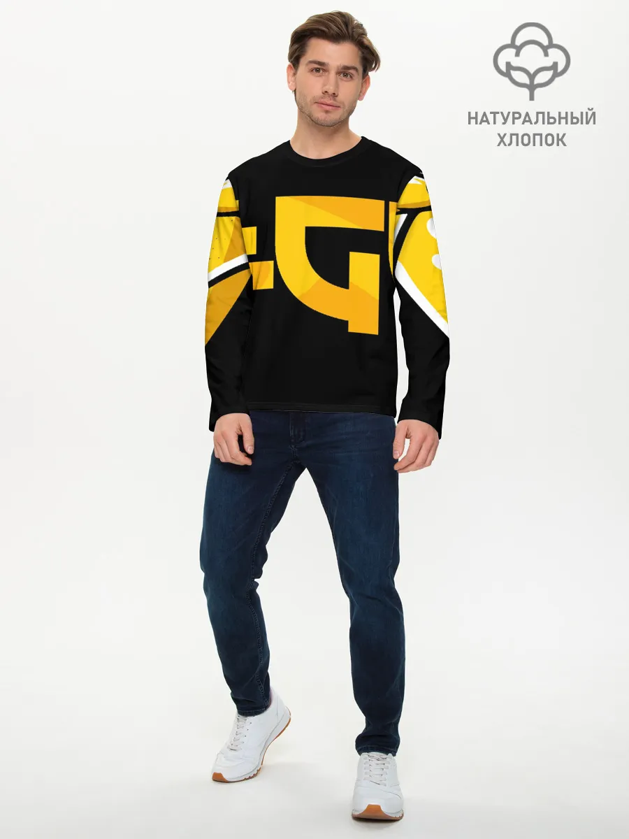 Мужской лонгслив базовый / Yellow Asia