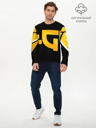 Мужской лонгслив базовый / Yellow Asia