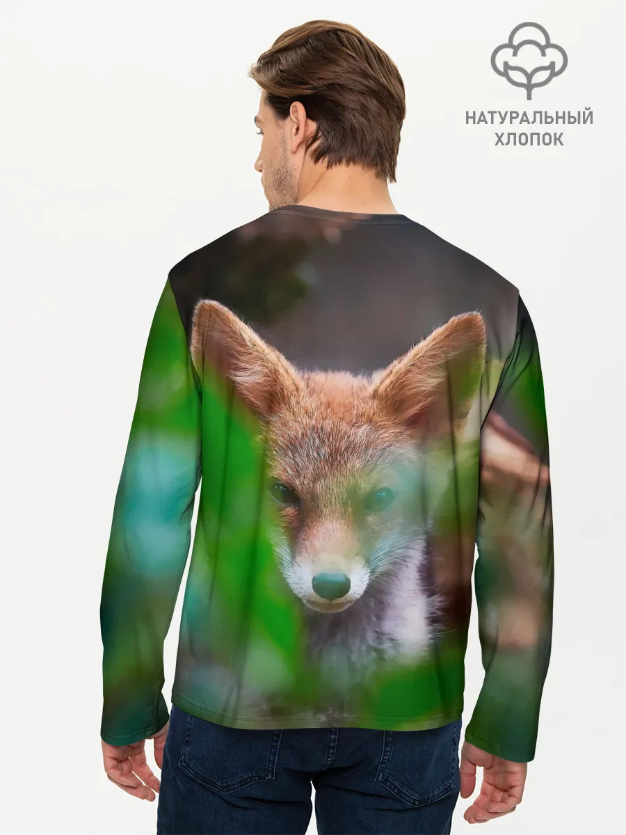Мужской лонгслив базовый / Лисичка