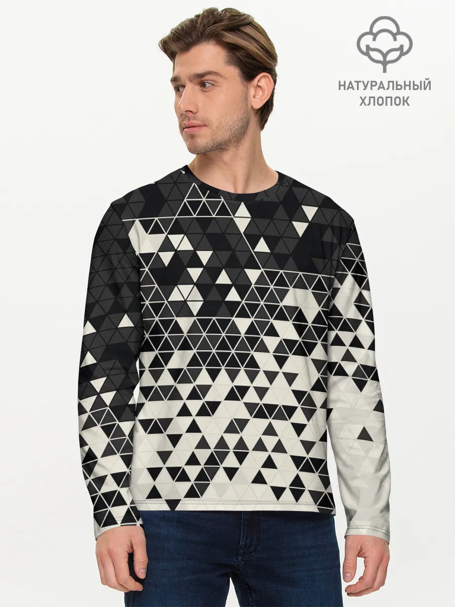 Мужской лонгслив базовый / Абстракция
