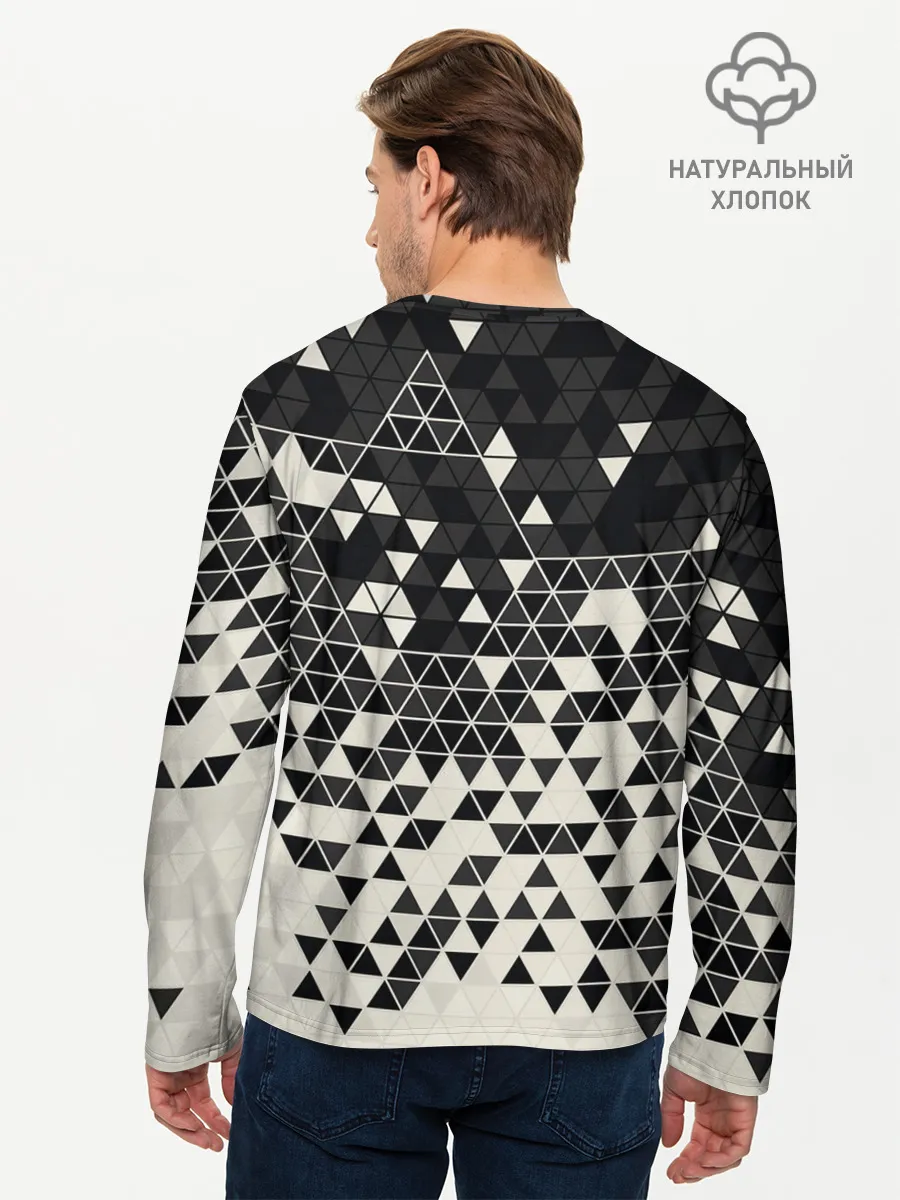 Мужской лонгслив базовый / Абстракция