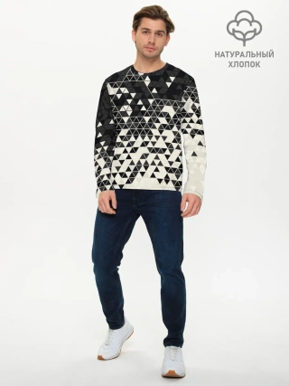 Мужской лонгслив базовый / Абстракция