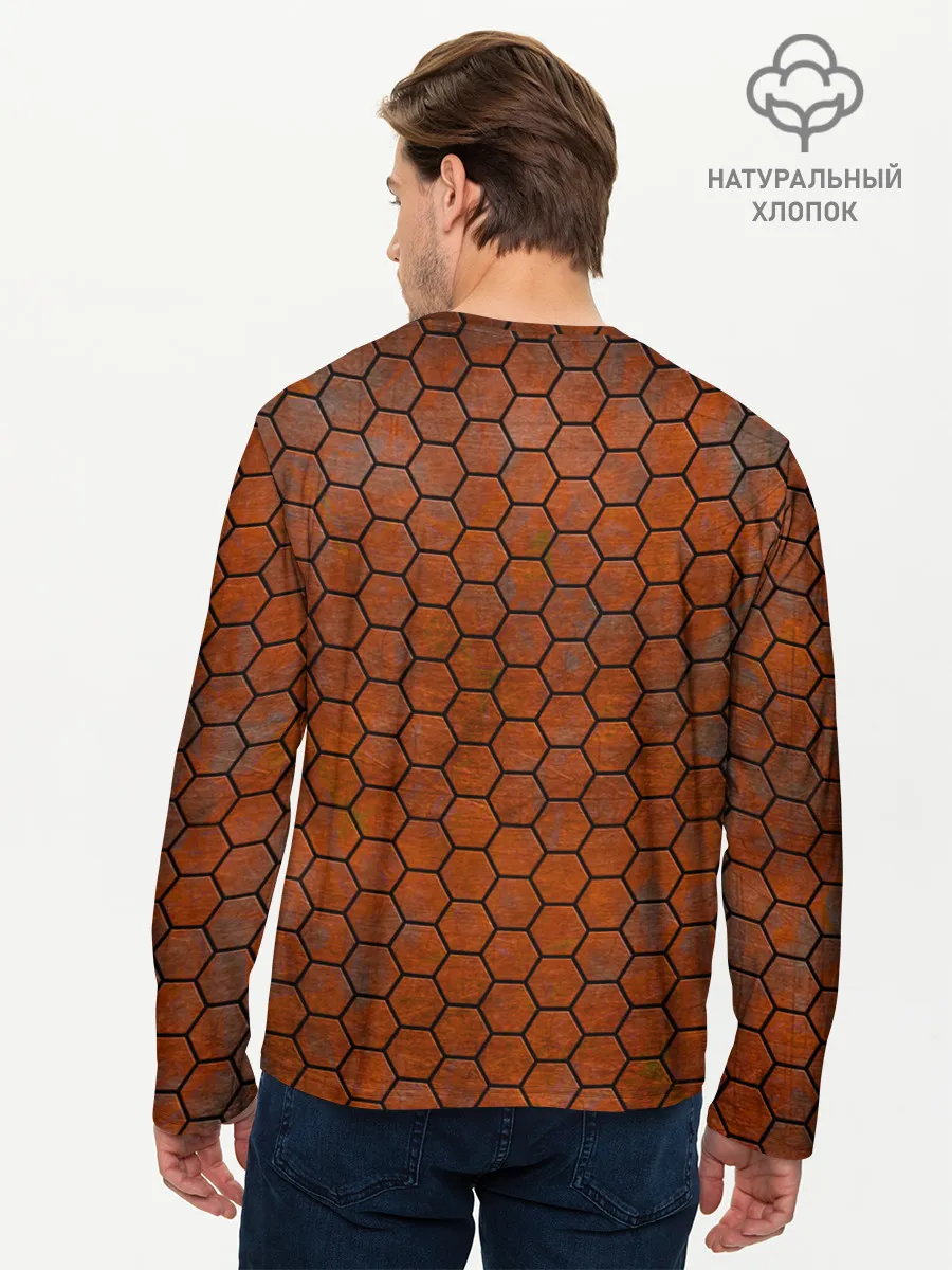 Мужской лонгслив базовый / Ржавые Соты