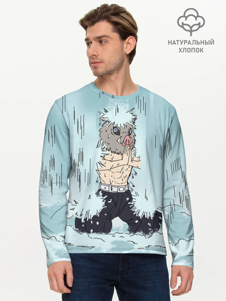 Мужской лонгслив базовый / МЕДИТАЦИЯ ИНОСКЕ