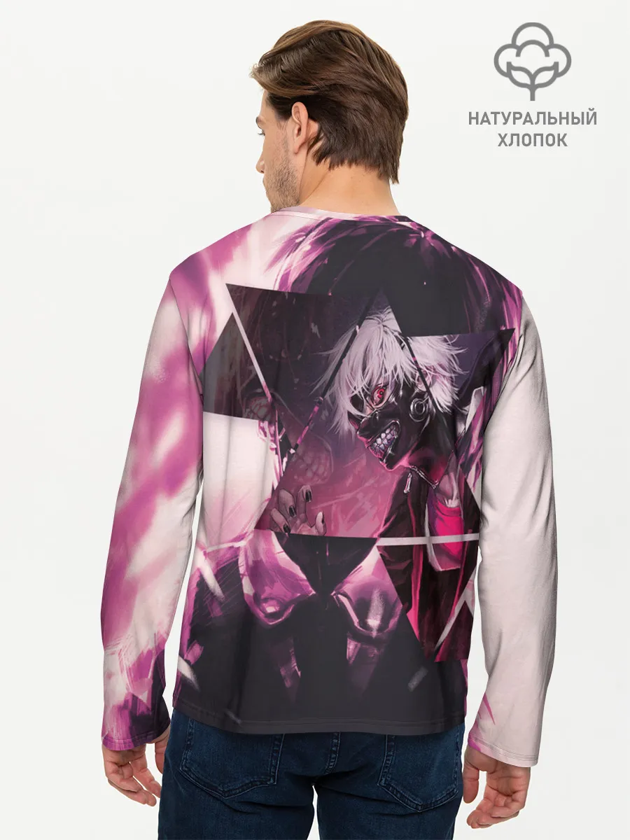 Мужской лонгслив базовый / Одноглазый король Канеки