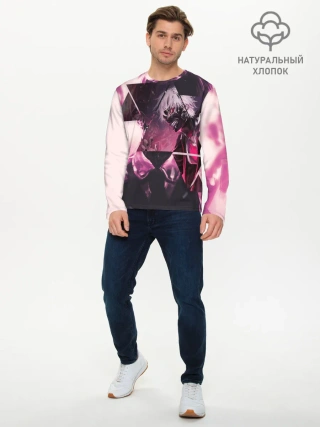 Мужской лонгслив базовый / Одноглазый король Канеки