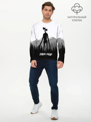 Мужской лонгслив базовый / SIREN HEAD | DARK FOREST