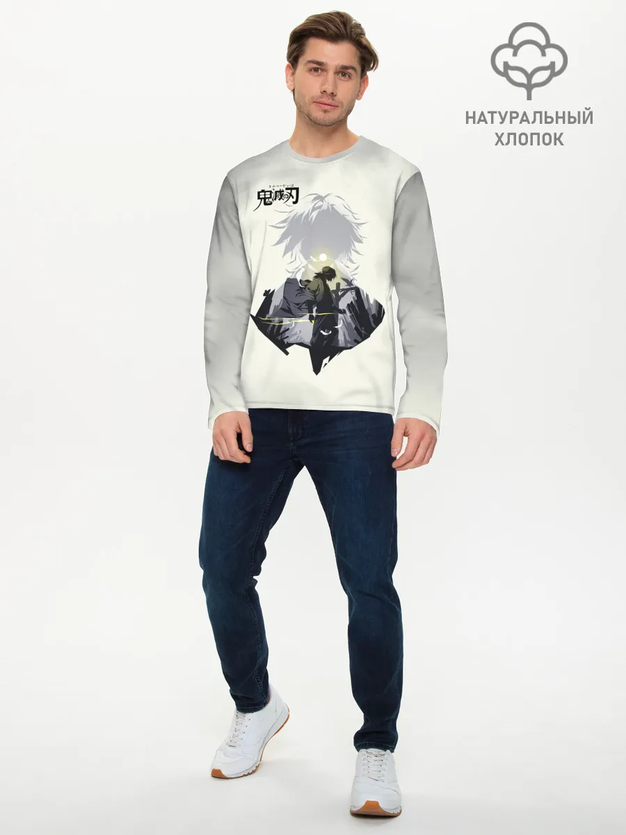 Мужской лонгслив базовый / Giyuu Tomiyoka Kimetsu no Yaib
