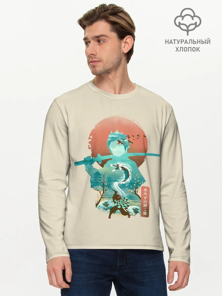 Мужской лонгслив базовый / Demon Slayer. Tanjiro