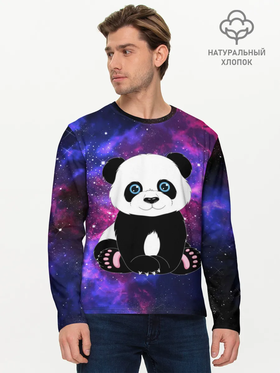 Мужской лонгслив базовый / Space Panda