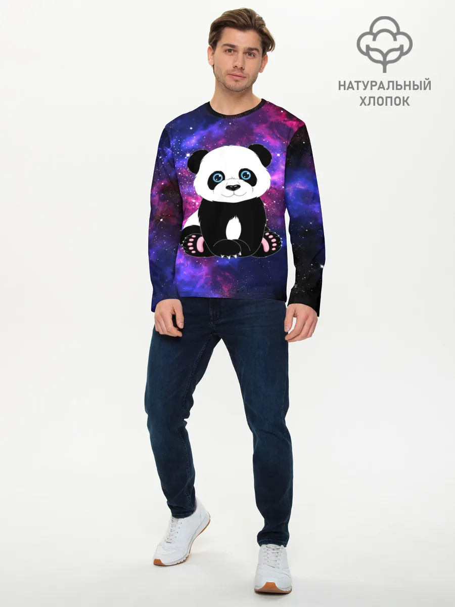 Мужской лонгслив базовый / Space Panda