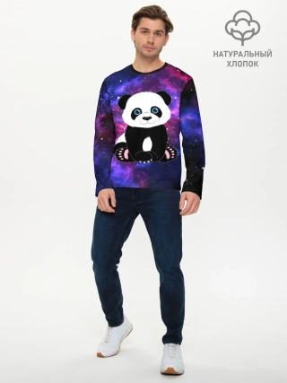 Мужской лонгслив базовый / Space Panda