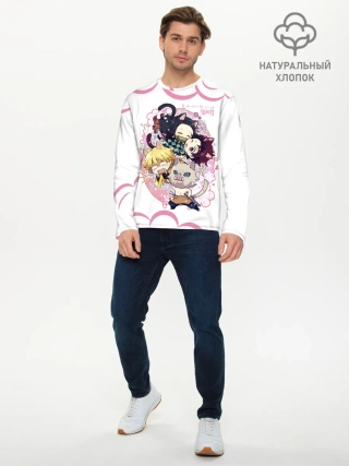 Мужской лонгслив базовый / Клинок, рассекающий демонов ПЕРСОНАЖИ