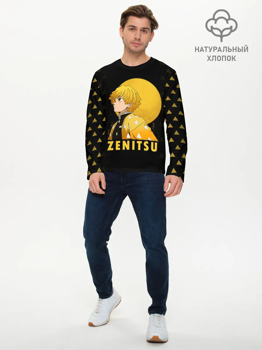 Мужской лонгслив базовый / ZENITSU Kimetsu no Yaiba