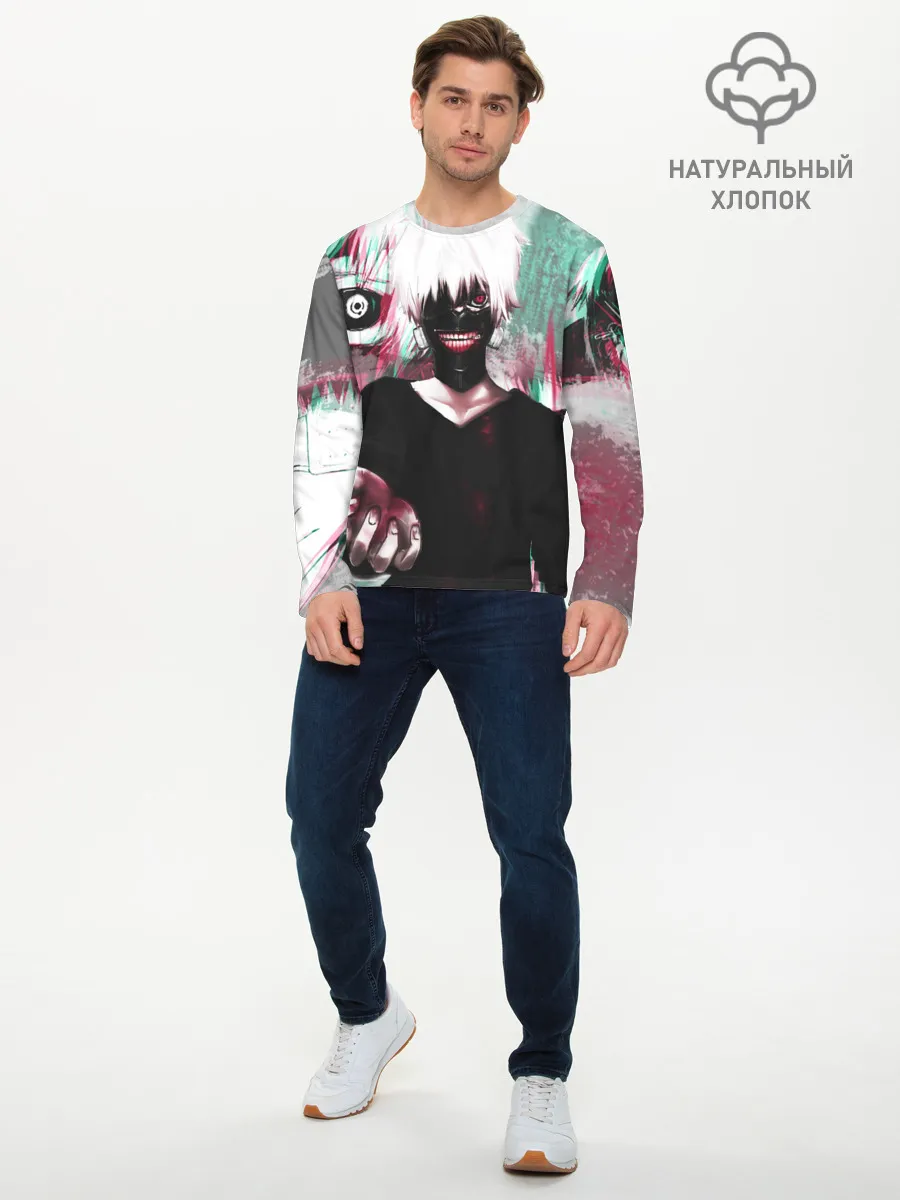 Мужской лонгслив базовый / Полугуль Канеки