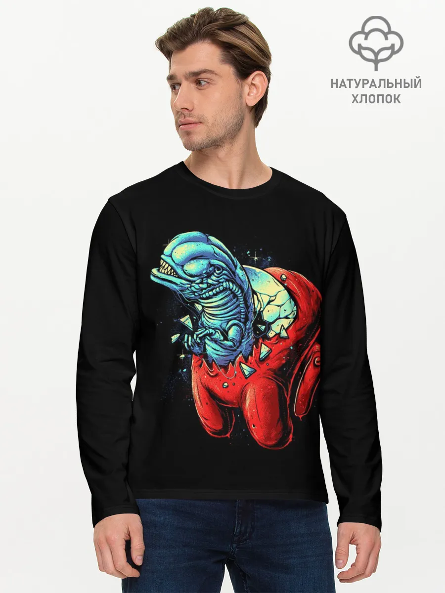 Мужской лонгслив базовый / Among Us | Aliens
