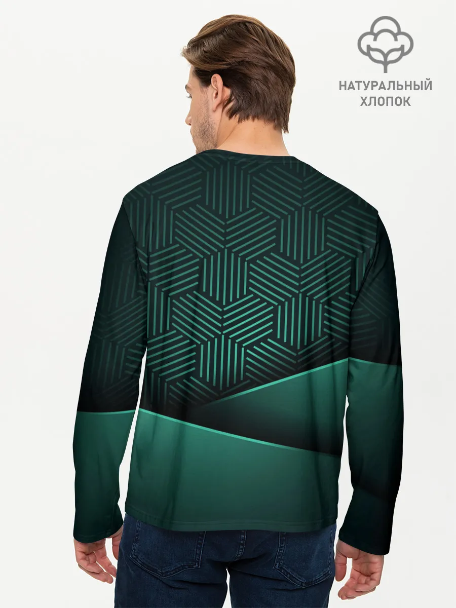 Мужской лонгслив базовый / Luxury Green