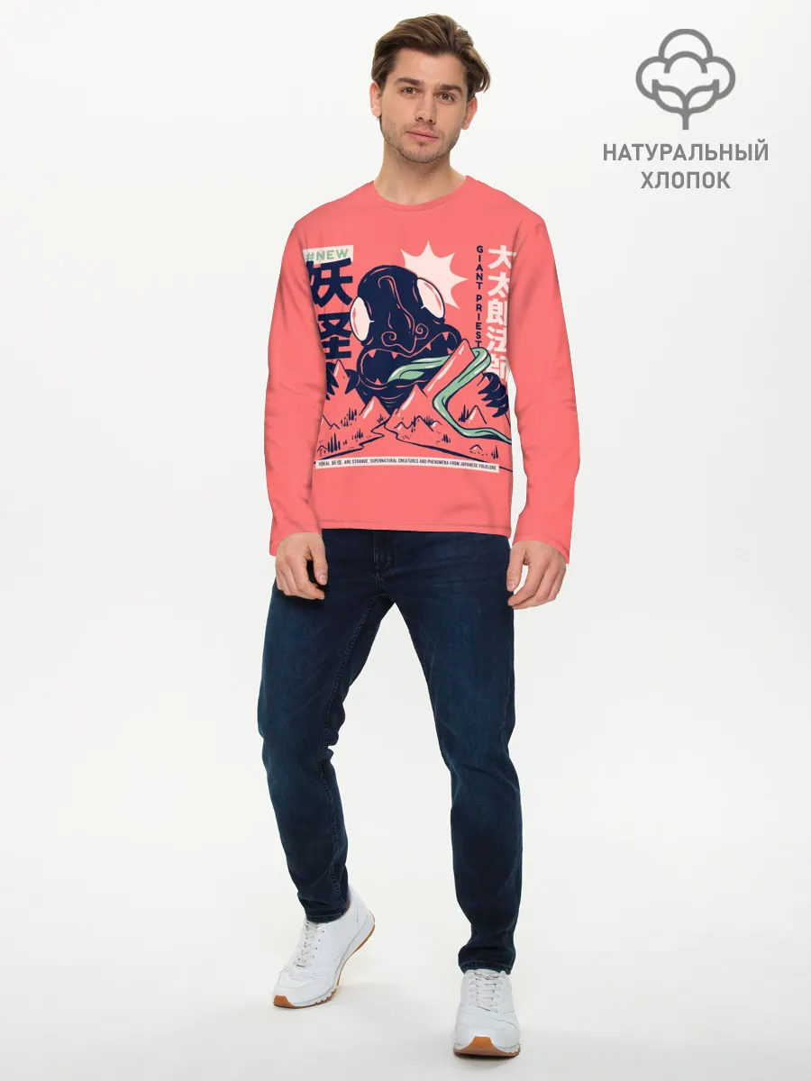 Мужской лонгслив базовый / Anime Daidarabotchi Yokai
