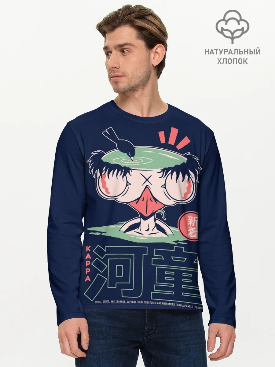 Мужской лонгслив базовый / Anime Kappa Demon Yokai