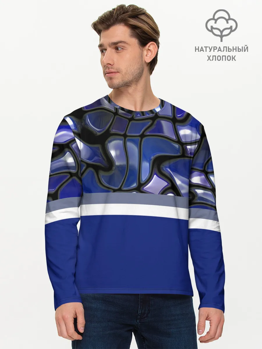 Мужской лонгслив базовый / Мозаика