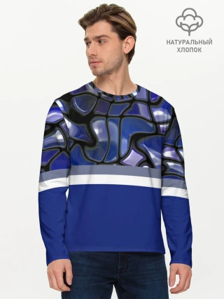 Мужской лонгслив базовый / Мозаика