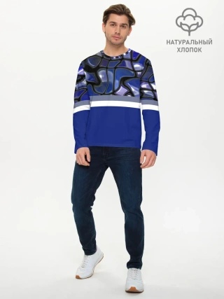 Мужской лонгслив базовый / Мозаика