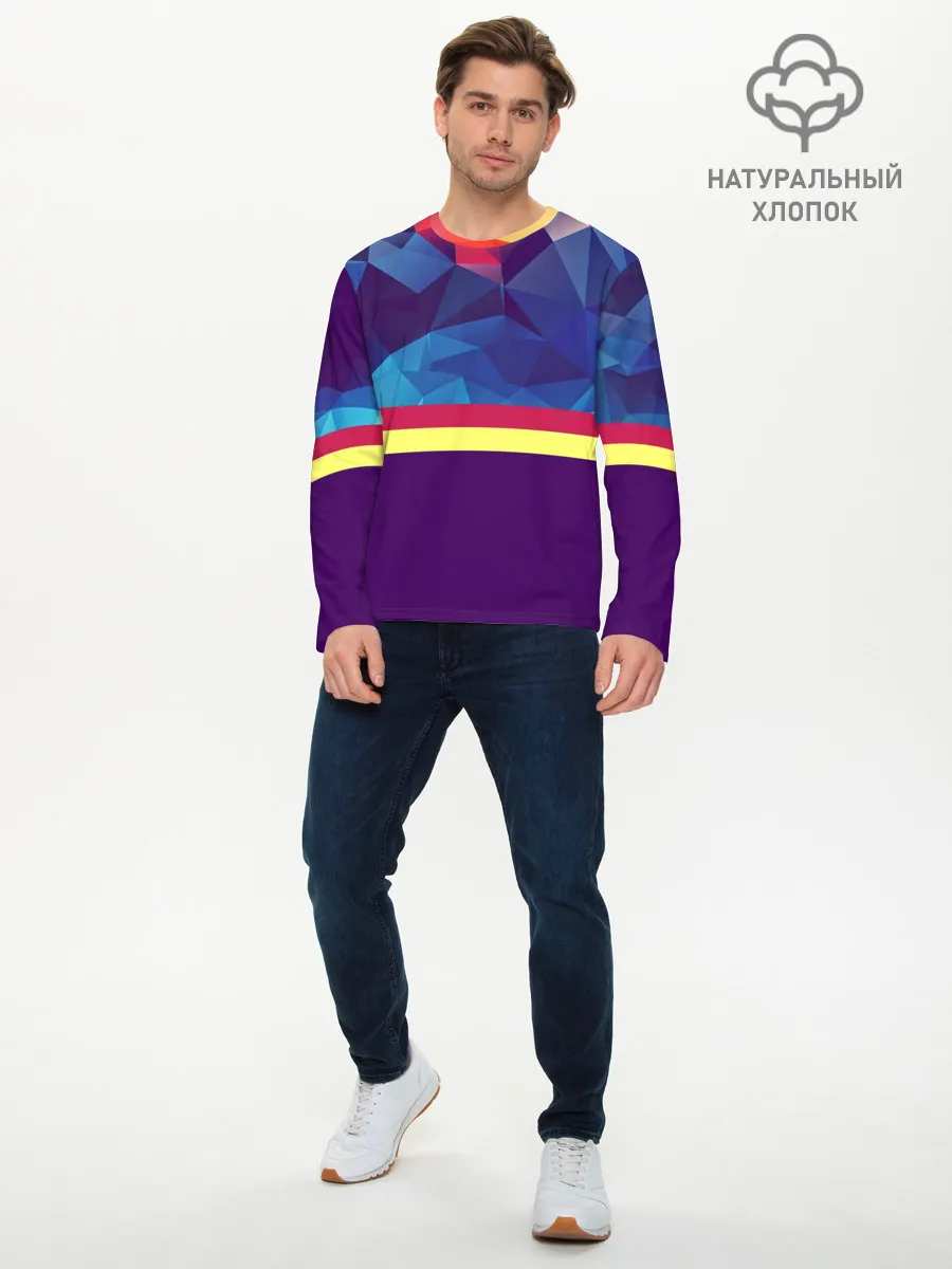 Мужской лонгслив базовый / Геометрическая Абстракция