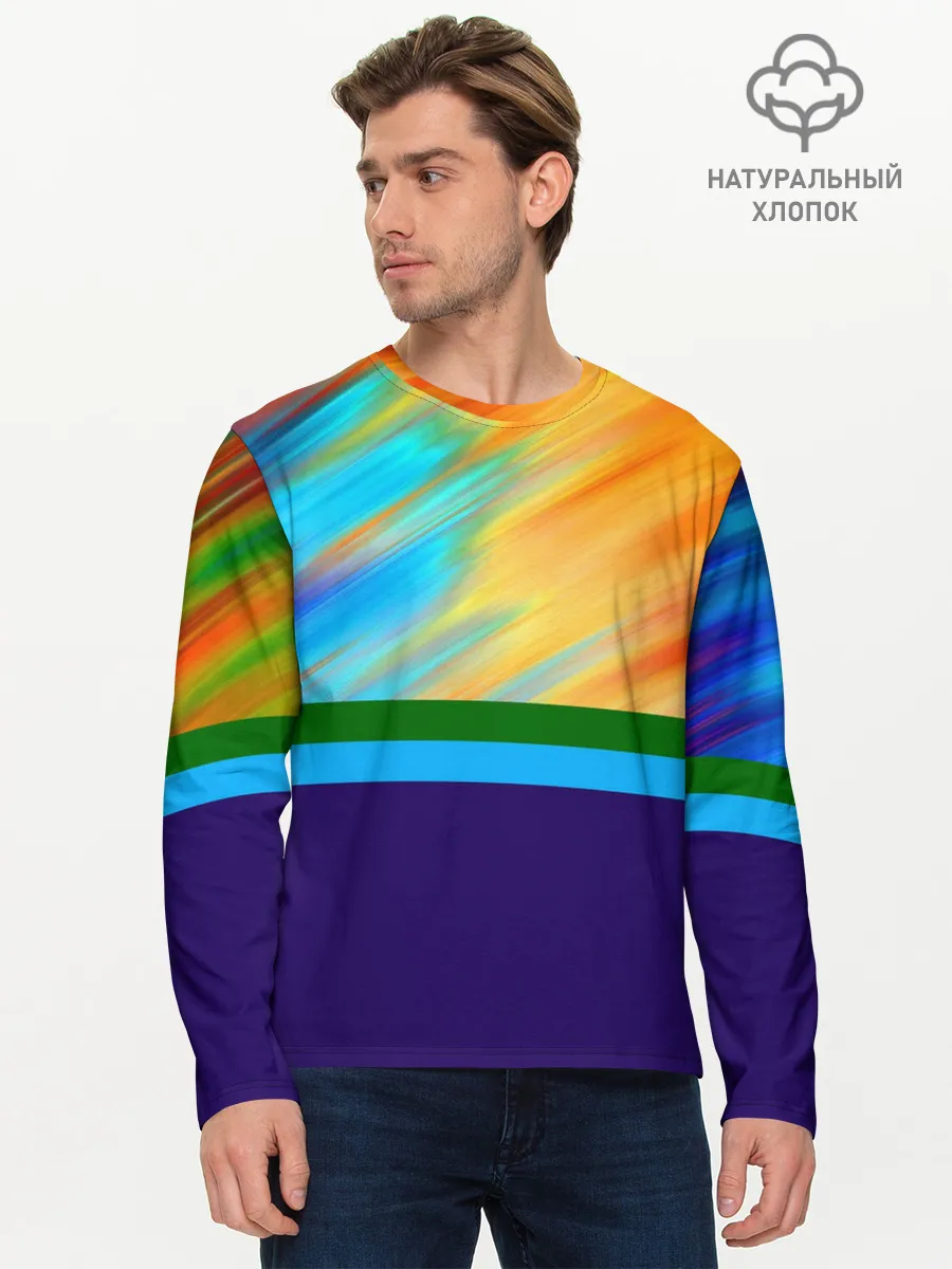 Мужской лонгслив базовый / Размытие