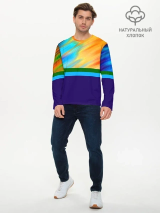 Мужской лонгслив базовый / Размытие