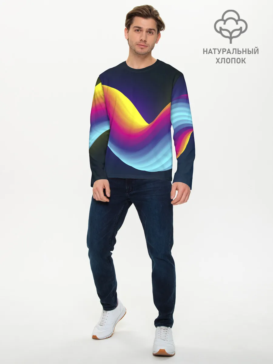 Мужской лонгслив базовый / Neon wire