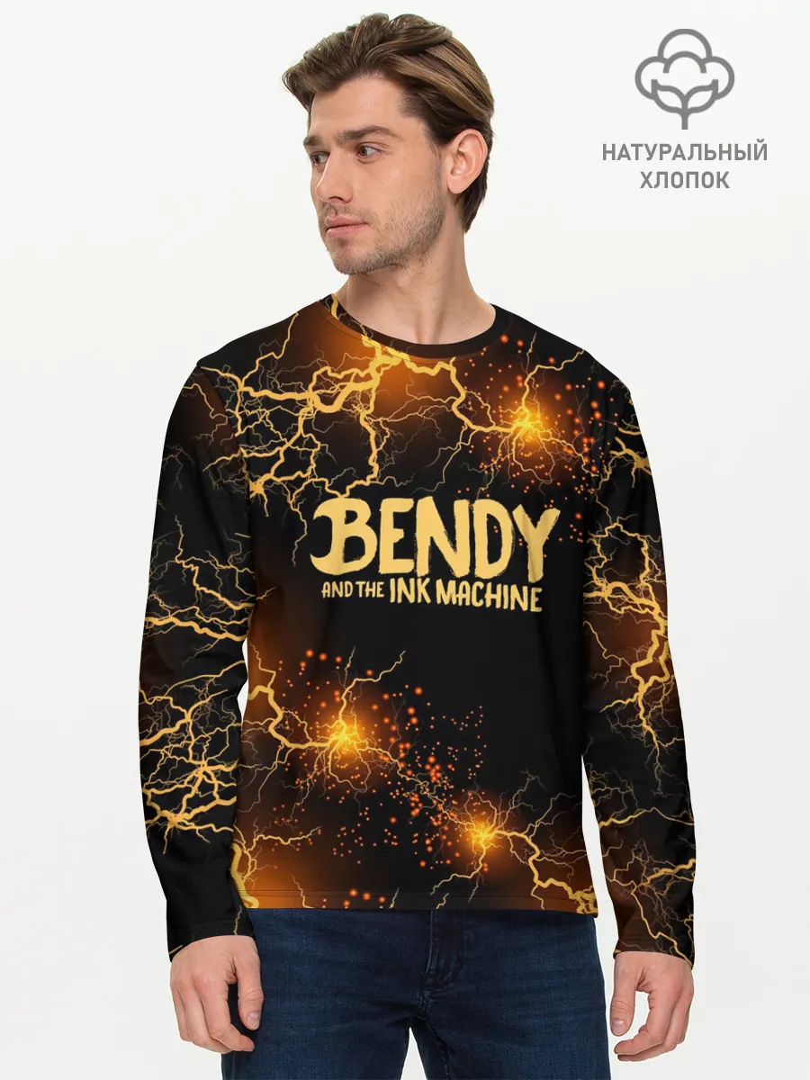 Мужской лонгслив базовый / BENDY LOGO