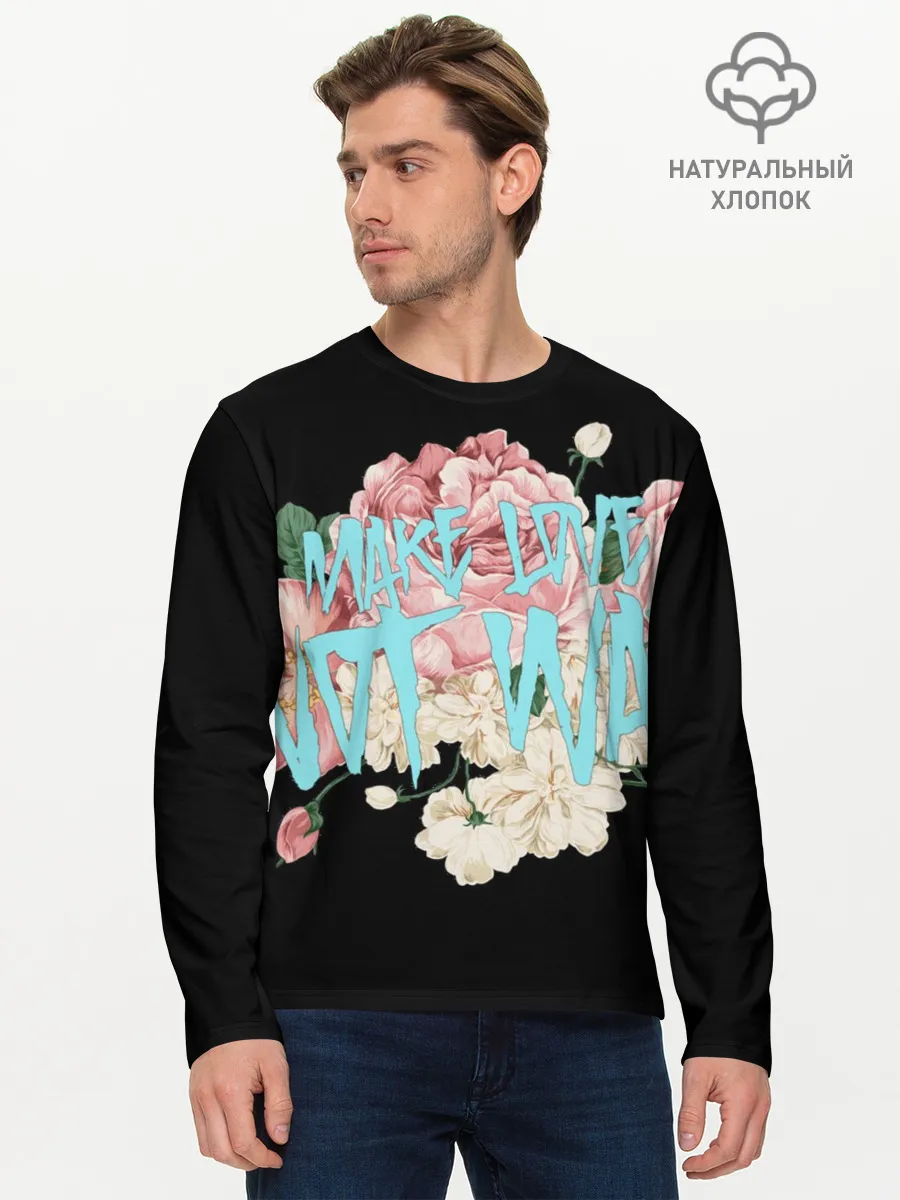 Мужской лонгслив базовый / Нет войне.