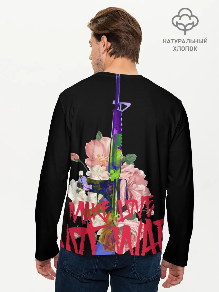 Мужской лонгслив базовый / Нет войне.