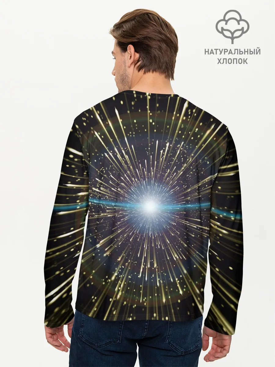 Мужской лонгслив базовый / Неоновые стрелы
