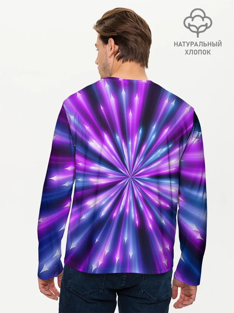 Мужской лонгслив базовый / Неоновые стрелы