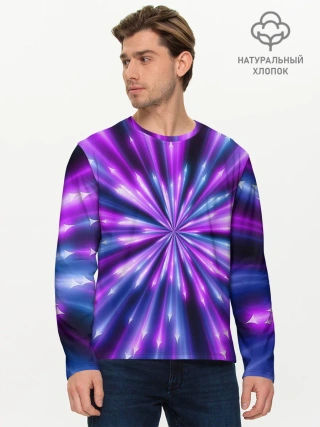 Мужской лонгслив базовый / Неоновые стрелы