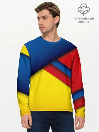 Мужской лонгслив базовый / Яркие краски
