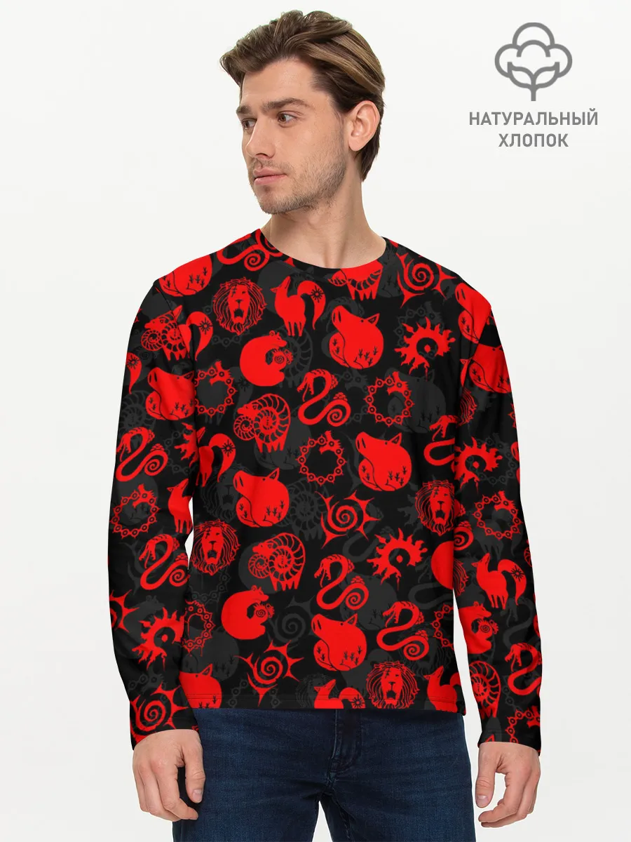 Мужской лонгслив базовый / СИМВОЛЫ ГРЕХОВ 7 DEADLY SINS