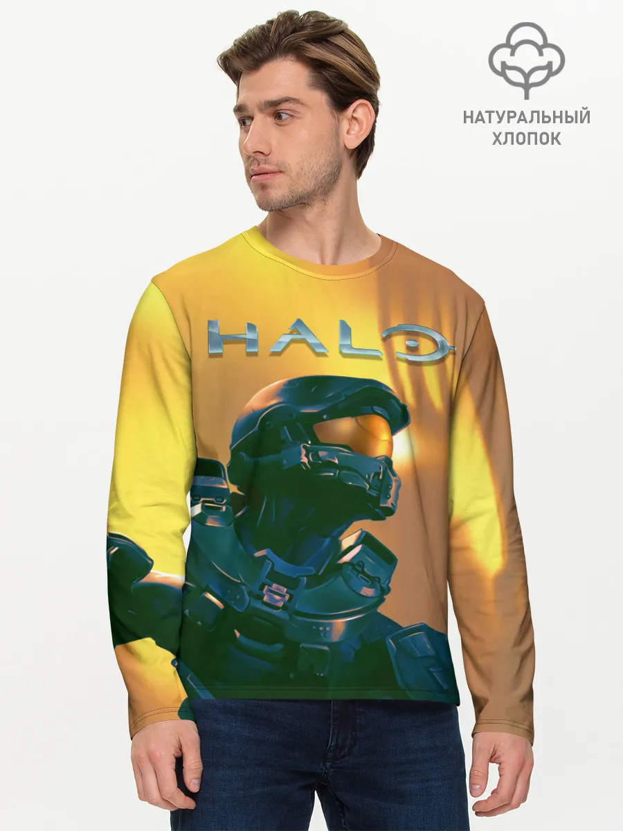 Мужской лонгслив базовый / Мастер Чиф | Halo