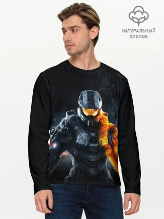 Мужской лонгслив базовый / Halo x Battlefield
