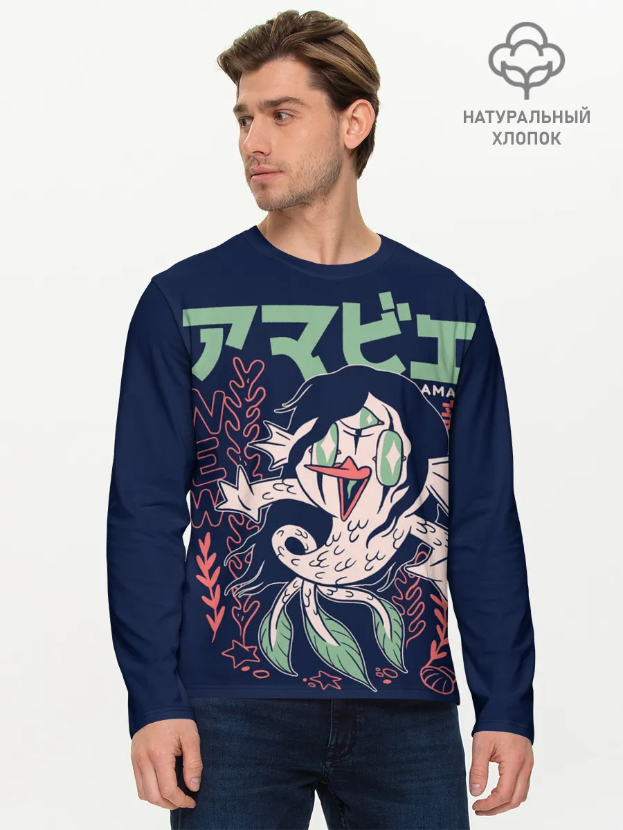 Мужской лонгслив базовый / Аниме Демон Амабиэ Ёкай