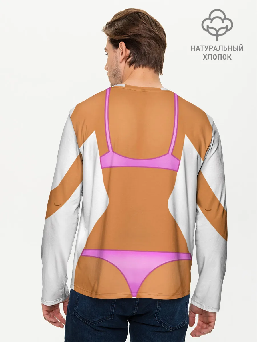 Мужской лонгслив базовый / Tanned body