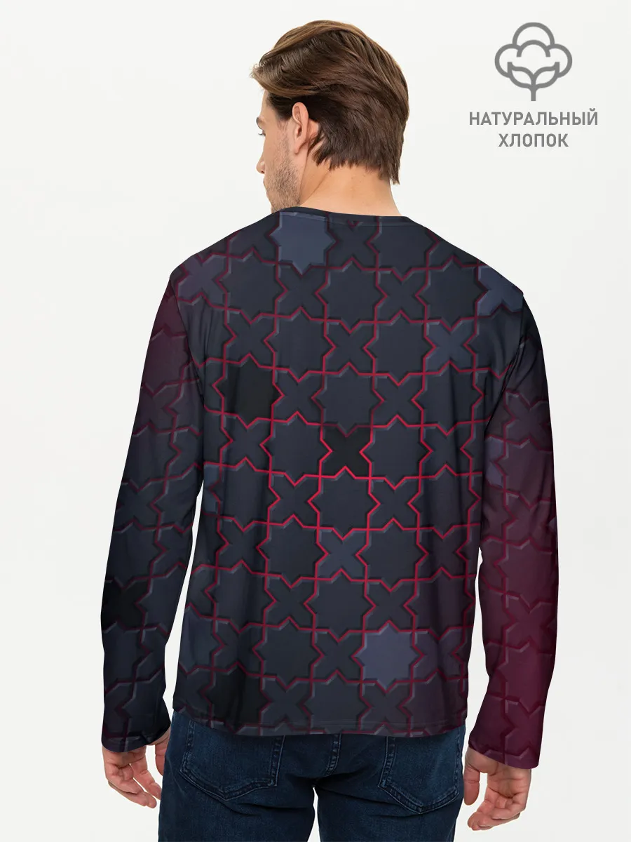 Мужской лонгслив базовый / Геометрический вальс