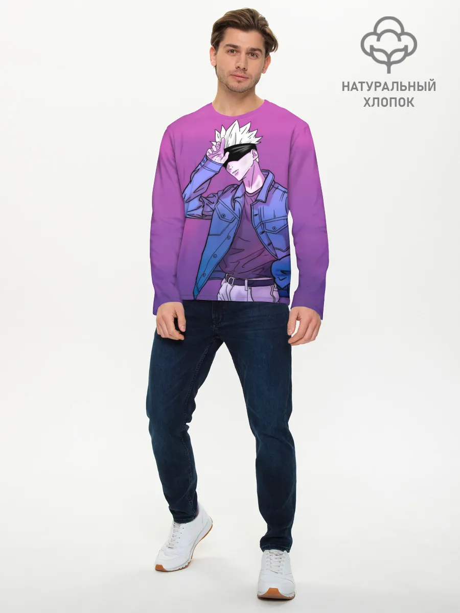 Мужской лонгслив базовый / Магическая Битва - С повязкой