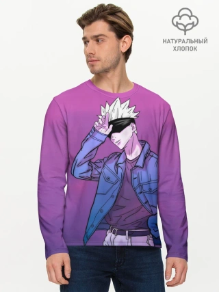 Мужской лонгслив базовый / Магическая Битва - С повязкой