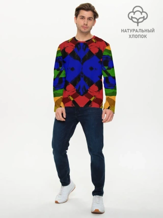 Мужской лонгслив базовый / Абстракция