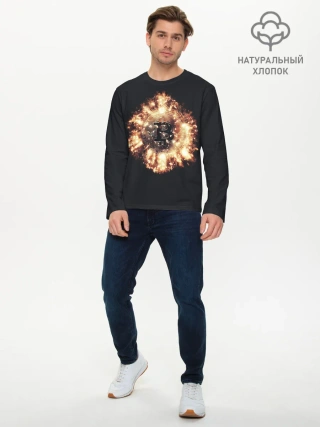 Мужской лонгслив базовый / Bitcoin Bombing