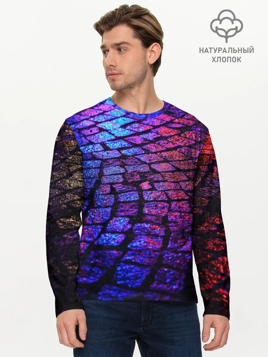 Мужской лонгслив базовый / Мокрый асфальт