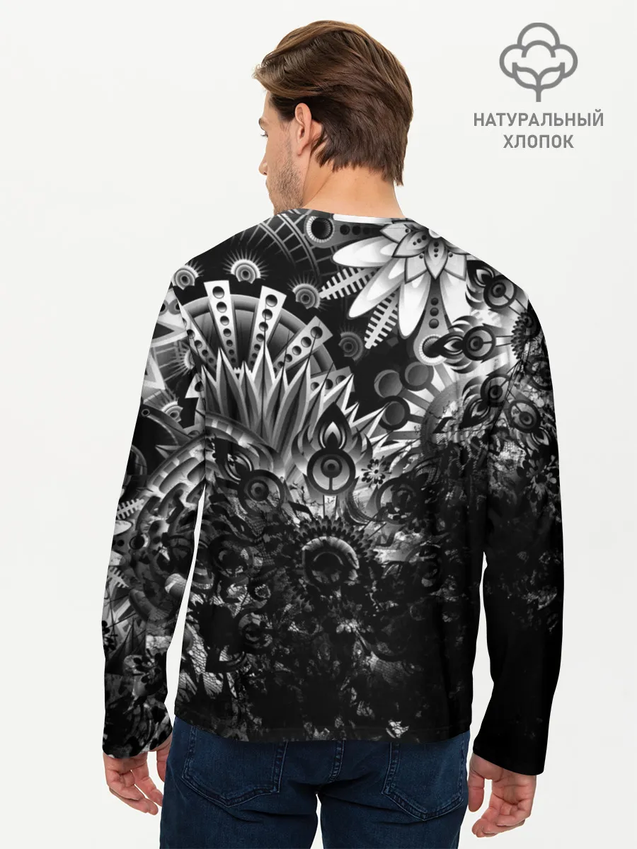 Мужской лонгслив базовый / Floral Pattern