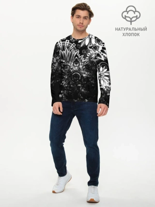 Мужской лонгслив базовый / Floral Pattern
